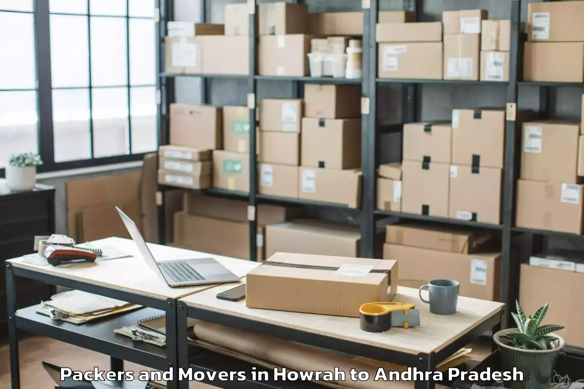 Professional Howrah to Chillakallu Packers And Movers